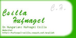 csilla hufnagel business card